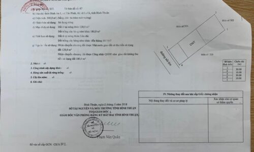 Bán Lô Đất Mặt Tiền Đường Sỏi Nguyễn Thông – Đầu Tư Sinh Lời Tại Đồi Dương, Thị Xã Lagi, Bình Thuận