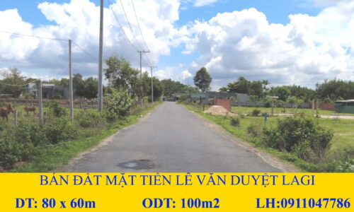 Bán Lô Đất Mặt Tiền Đường Nhựa Lê Văn Duyệt – Đầu Tư Tại Thị Xã Lagi, Bình Thuận