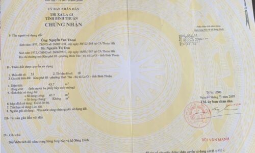 Bán Nhà Tân Long – Cơ Hội Sở Hữu Bất Động Sản Giá Rẻ tại Thị xã Lagi, Bình Thuận