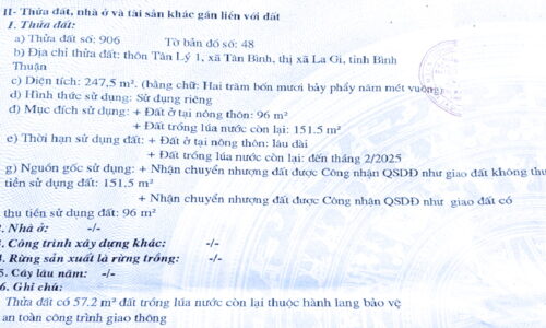 Đất Mặt Tiền Đường Nhựa Lương Đình – Cơ Hội Đầu Tư Đa Dạng tại Thị Xã Lagi, Bình Thuận