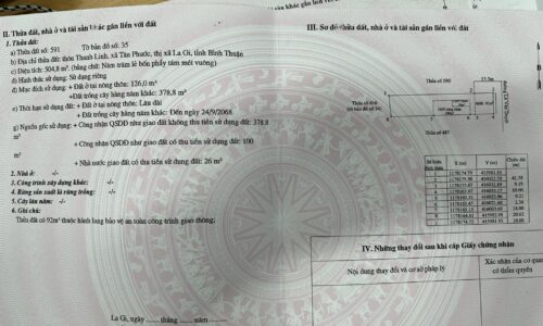 Cơ Hội Đầu Tư Đất Mặt Tiền Đường Nhựa Lê Văn Duyệt Tân Phước, Lagi