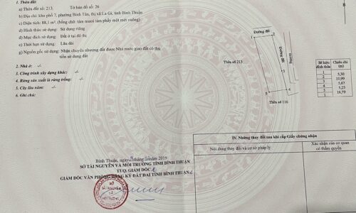 Cơ Hội Sở Hữu Lô Đất Đẹp Hai Mặt Tiền Tại Trung Tâm Thị Xã Lagi, Bình Thuận