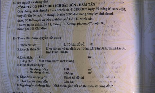 CƠ HỘI ĐẦU TƯ TUYỆT VỜI TẠI THỊ XÃ LAGI!